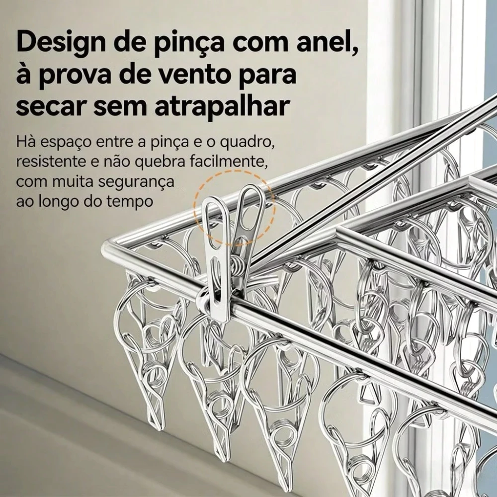 Grade Suspensa Retangular Lorvanto Aço Inox 304 com Molas de Alta Tensão